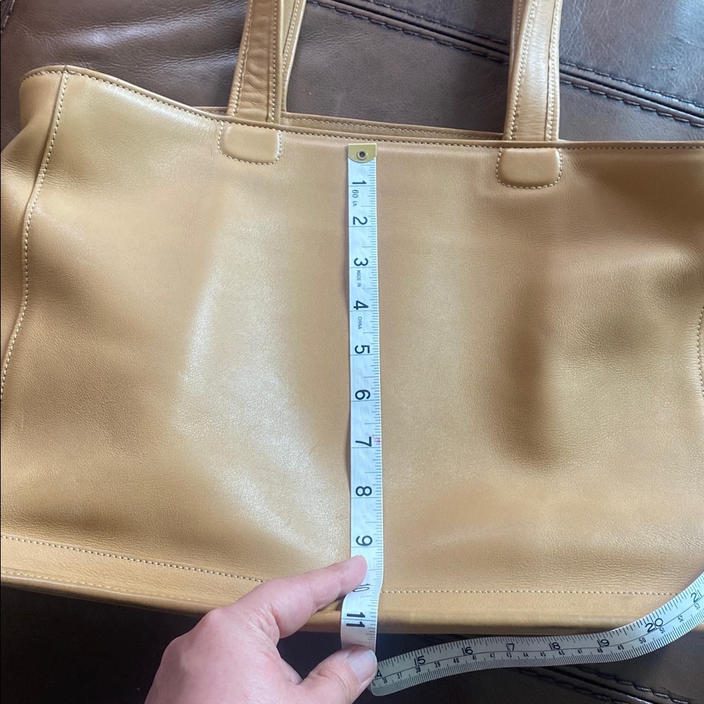 Coach Tan Leather Tote Bag - Picture 13 of 14
